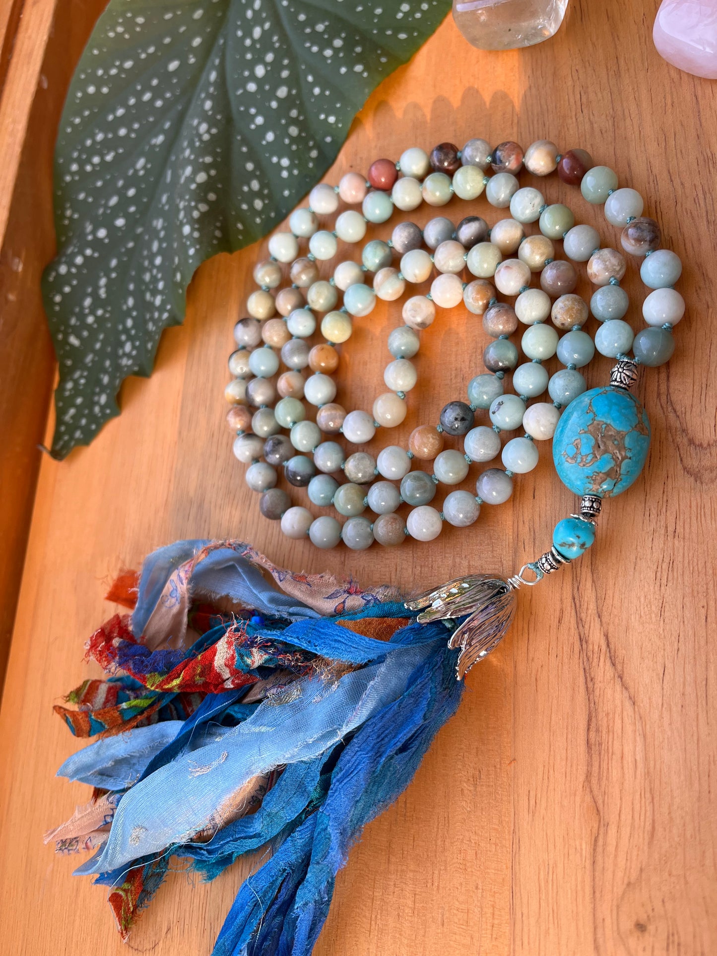 Amazonite and Turquoise Mala for Courage and Protection