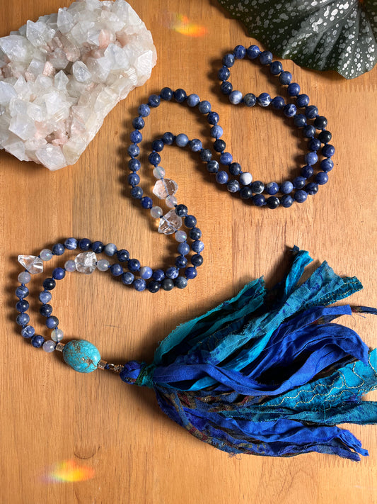 108 bead mala for the third eye or Ajna Chalkra